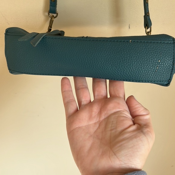 THE SAK Silverlake Teal Leather Studded Convertible Crossbody Bag - Picture 6 of 12